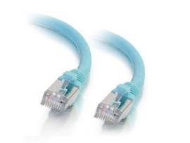 C2G 8FT CAT6A SNAGLESS STP CABLE-AQUA