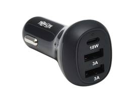 TRIPP LITE USB CAR CHARGER 3-PORT 36W USB C 2 USB-A