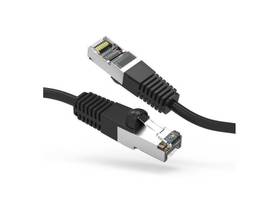 AXIOM 75FT CAT6 550MHZ S/FTP SHIELDED PATCH CABLE MOLDED BOOT (BLACK)