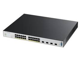 ZYXEL NSW100-28- NEBULA CLOUD SWITCH 24-PORT GIGABIT + 4 DUAL PERSONALITY (GBE RJ-45/SFP) (28 TOTAL PORTS) (1 YEAR BUNDLED SERVICE)