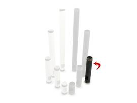 PIPE 10 IN PRE-CUT NPT CABLE HOLES BLK