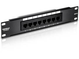 TRENDNET 8-PORT CAT. 6 UNSHIELDED PATCH PANEL (10INCH WIDE)