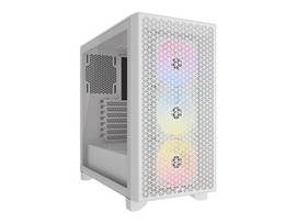CORSAIR 3000D RGB TEMPERED GLASS MID-TOWER, WHITE