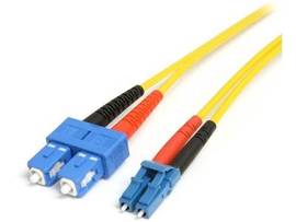 1M FIBER OPTIC CABLE - SINGLE-MODE DUPLEX 9/125 LSZH FIBER JUMPER CORD - LC/SC