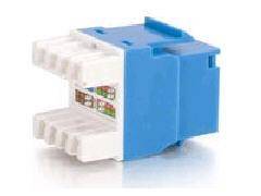 C2G CAT5E RJ45 KEYSTONE JACK BLUE