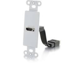 C2G DECORA WALL PLATE HDMI F/F WHITE