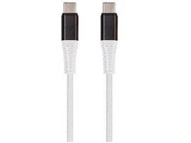 MONOPRICE ATLASFLEX SERIES DURABLE USB 2.0 TYPE-C CHARGE & SYNC KEVLAR REINFORCED NYLON-BRAID CABLE_ 5A/100W_ 6FT_ WHITE