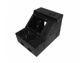 GAMBER WORKSTATION CONSOLE BOX (WIDE BODY FORMAT); INCLUDES 2 FACEPLATES AND 2 FILLER PANELS.
