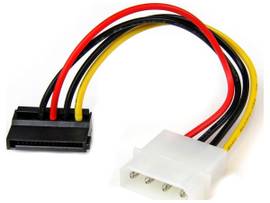 6IN LP4 TO LEFT ANGLE SATA ADAPTER