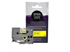 BROTHER TZE-651 COMPATIBLE PREMIUM TAPE BLACK / YELLOW 24MM