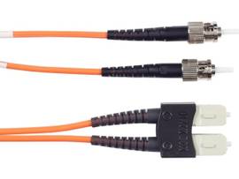 OM1 62.5/125 Multimode Fiber Patch Cable OFNR PVC ST-SC OR 1M