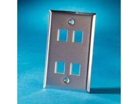 LEGRAND-ORTRONICS FP,KEYSTONE,4HOLE,SG,STAINLESS STEEL