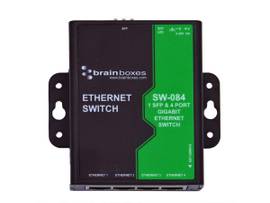 BRAINBOXES 1 SFP & 4 PORT GIGABIT ETHERNET SWITCH