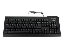 SEAL SHIELD SEAL CLEAN WATERPROOF KEYBOARD W/ KEY LOCKING FUNCTION - DISHWASHER SAFE - ISO / QWERTY / GREEK / QUICK CONNECT USB CABLE / BLACK - CE / C
