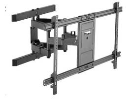 MONOPRICE COMMERCIAL SERIES FULL-MOTION ARTICULATING TV WALL MOUNT BRACKET FOR LED TVS 43IN TO 90IN_ MAX WEIGHT 132 LBS_ EXTENSION RANGE OF 3IN TO