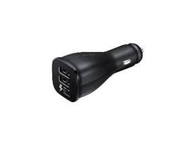 SAMSUNG COMMON CAR CHRGR DUAL PRT USB-C CBL BLK