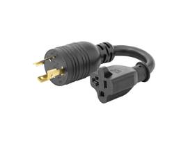 STARTECH 6IN (15CM) HEAVY DUTY POWER CORD, NEMA L5-20P TO NEMA 5-20R, 20A 125V, 12AWG, HEAVY GAUGE PLUG CONVERTER CABLE - UL LISTED