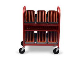 BRETFORD CUBE TRANSPORT 30X W/ CADDIES, 90DEG,RED