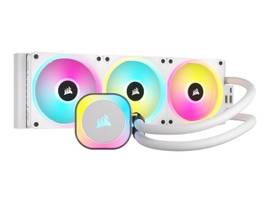 CORSAIR ICUE LINK H150I RGB LIQUID CPU COOLER WITH QX120 RGB FANS - WHITE