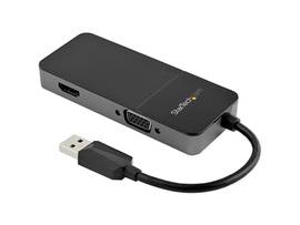 USB-A 3.0 (5Gbps) to HDMI and VGA dual monitor video display adapter / HDMI 4K 3