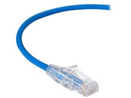 Blackbox Slim-Net CAT6a 28-AWG 500Mhz Stranded Ethernet Unshielded  CABLE BLUE 4
