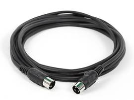 MONOPRICE 15FT MIDI CABLE WITH 5 PIN DIN PLUGS-BLA