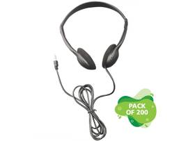 VCOM PERSONAL ECONOMICAL HEADPHONES, 200 PACK