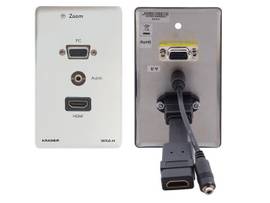 KRAMER WXA-H/US(W) PASS VE WALL PLATE 15 PIN HD 3.5MM AUDIO HDMI US WHT