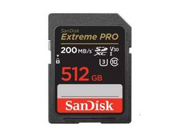 SANDISK SDSDXXD-512G-GN4IN,EXTREME PRO SD,200/140MB/S RW,C10,UHS,U3,