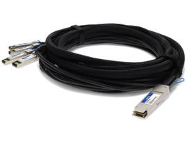 AddOn HP Compatible 40GBase-CU QSFP+ to 4xSFP+ Direct Attach Cable (Passive Twin