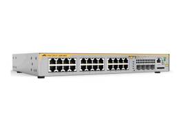 ALLIED L2+ GIGA SWITCH, 24X 10/100/1000-T, 4X SFP PORTS AND SINGLE FIXED PSU, US POWER CORD.