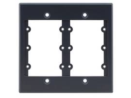 KRAMER FRAME-2G/US(B) FRAME WALL PLATE INSERTS 2 GANG US 6 INSERTS BLK