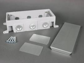 LEGRAND-WIREMOLD 3-GANG CAST IRON FLOOR BOX