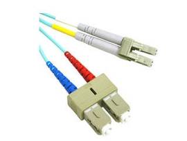 LEGRAND-ORTRONICS 12M LC-SC 10G OM3 DPX MM LSZH FIBER-AQUA