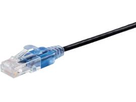 MONOPRICE CAT6A 10FT BLACK PATCH CABLE_ UTP_ 30AWG_ 10G_ PURE BARE COPPER_ SNAGLESS RJ45_ SLIMRUN SERIES ETHERNET CABLE