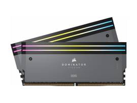 CORSAIR DDR5, 6000MT/S 64GB 2X32GB DIMM, UNBUFFERED, 30-36-36-76, STD PMIC, AMD EXPO, DOMINATOR TITANIUM GREY HEATSPREADER, RGB LED, 1.4V