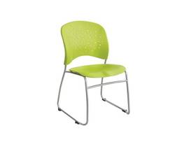 SAFCO REVE SLED CHAIR GREEN 2E (Sold as Case Pack of 2)
