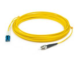 5m ALC (Male) to ST (Male) Yellow OS2 Simplex Fiber OFNR (Riser-Rated) Patch Cab
