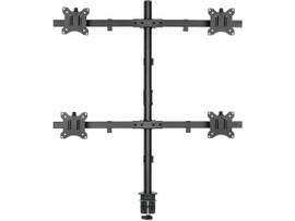 ROCSTOR ERGOREACH EP5 PREMIUM QUAD SCREEN MONITOR MOUNT, C-CLAMP & GROMMET- SUPPORTS UP TO FOUR 32 DISPLAY, 19.8LB PER SCREEN-VESA 75X75 &
