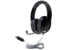 VCOM MACH-2 MULTIMEDIA STEREO HEADSET - OVER-EAR WITH STEEL REINFORCED GOOSENECK MIC