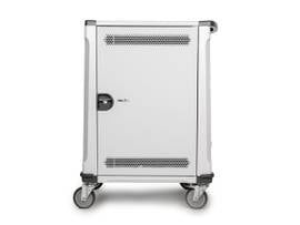 ROCSTOR VOLT C32 PRE-WIRED INGELLIGENT AC CHARGING CART-32 USB-C 100W POWER ADAPTERS-32 DEVICES UP TO 16IN SCREEN-STEEL-USB-C 100W- UL CERTIFED-TAA