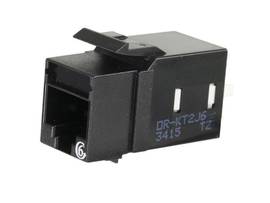 LEGRAND-ORTRONICS KT2 KEYSTONE CAT6 JACK BLACK
