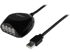 Connect 4 USB 2.0 devices up to 15-meters away from your computer - 4 Port USB H