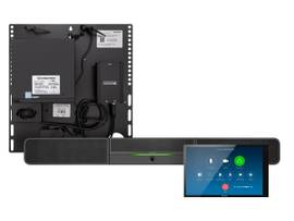 CRESTRON FLEX SMALL ROOM CONFERENCE SYSTEM WITH VIDEO SOUNDBAR, WALL MOUNTED CONTROL INTERFACE, AND ASUS MINI PC FOR ZOOM ROOMS SOFTWARE