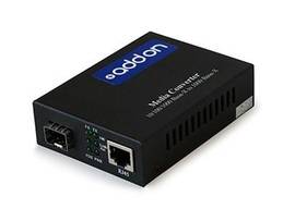 AddOn 10/100/1000Base-TX(RJ-45) to Open SFP Port Managed Media Converter