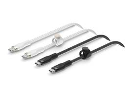 BELKIN BRAIDED SILICONE, USB-C TO USB-C 2.0, 1M, BLK 2PK