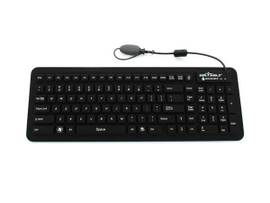 SEAL SHIELD SEAL GLOW SILICONE KEYBOARD-USB,BLK
