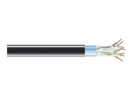 CAT6 400-MHz Shielded Solid Bulk Cable F/UTP Plenum 1000-ft. 304.8-m Black