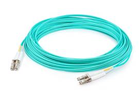This is a 30m HP QK736A Compatible LC (male) to LC (male) aqua duplex riser-rate