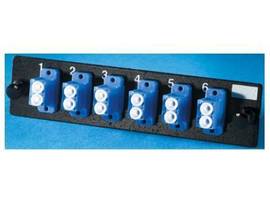 LEGRAND-ORTRONICS PANEL,6/LC/DX/CER/BLUE/SM,12FIBER,BLACK